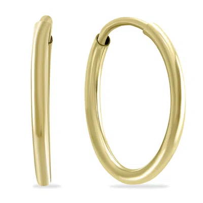 Shop Sselects 14mm Endless 14k Filled Thin Hoop Earrings In Gold
