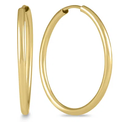 Shop Sselects 24mm Endless 14k Filled Thin Hoop Earrings In Gold