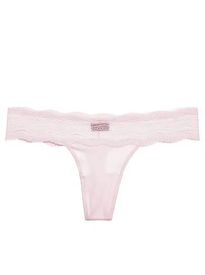 Shop Cosabella Women's Dolce Thong Panty In Ice Pink In Multi