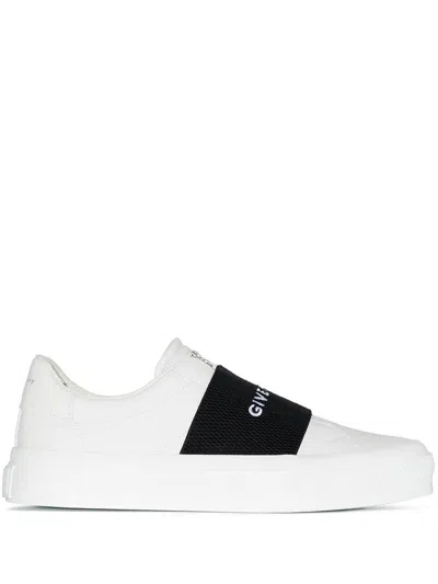 Shop Givenchy City Sport Sneaker In Leather With  Band In White