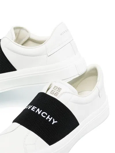 Shop Givenchy City Sport Sneaker In Leather With  Band In White
