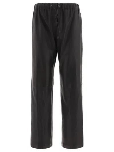 Shop Inès & Maréchal Drawstring Trousers In Black