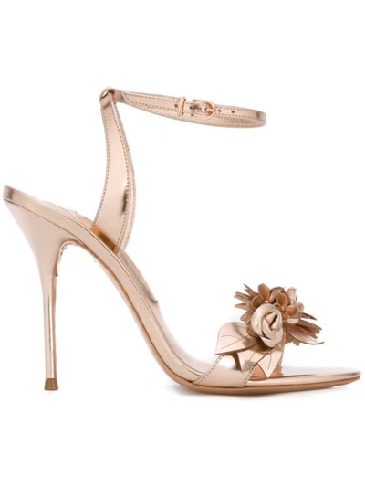 Sophia Webster Lilico Metallic Leather Ankle-strap Sandals In Bronze