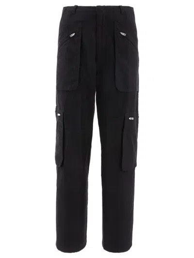 Shop Amiri "loose Straight" Cargo Trousers In Black