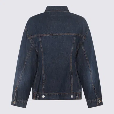 Shop Balenciaga Jackets In Dark Indigo/madder