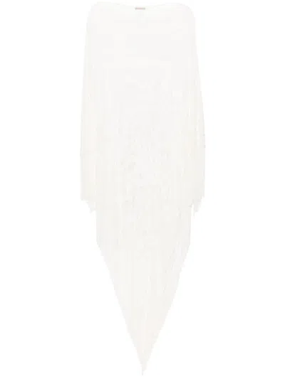 Shop Faliero Sarti Lisetta Cover-up In Semi-transparent Viscose In White