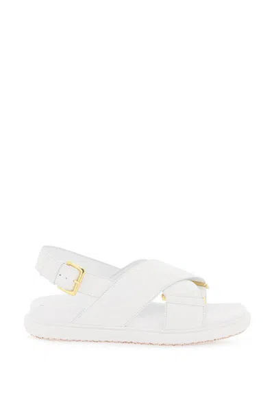 Shop Marni Fussbett Sandals In Bianco