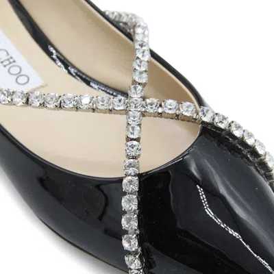 Shop Jimmy Choo Flat Shoes In Black/crystal