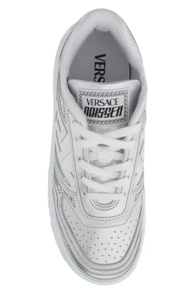 Shop Versace Odissea Greca Sneakers In Bianco