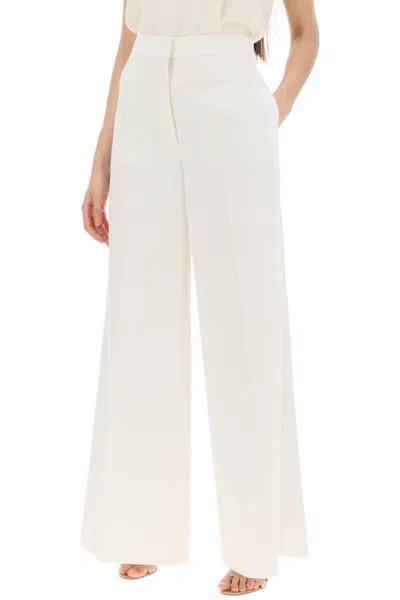 Shop Stella Mccartney Tailored Wool Trousers In Bianco