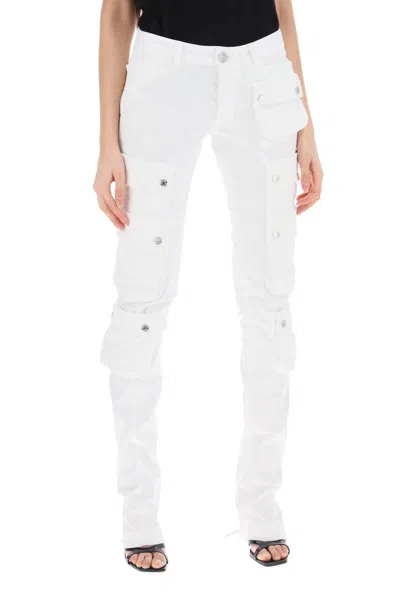 Shop Dsquared2 Trumpet Cargo Pants For In Bianco