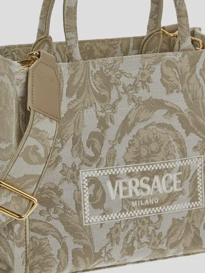 Shop Versace Bags In Beigeoro