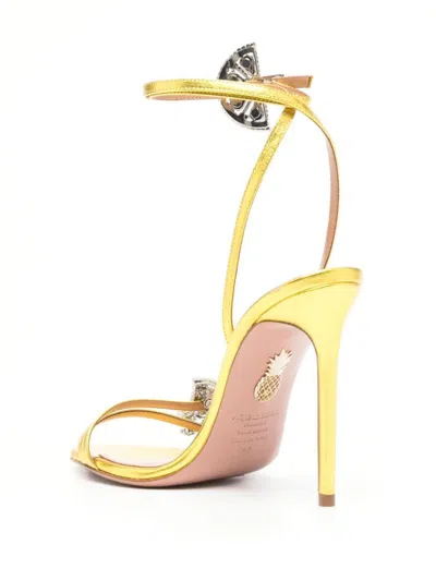 Shop Aquazzura Sandals In Citron