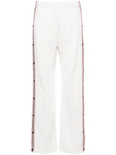 Shop Golden Goose Trousers In Papyrus/dark Blue