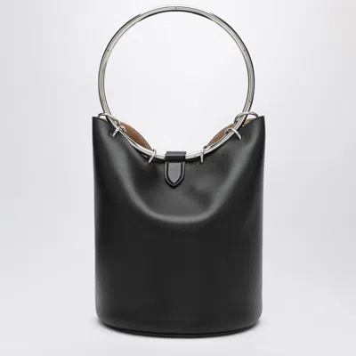Shop Alaïa Alaia Large Ring Bucket Black Leather Bag Women