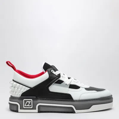 Shop Christian Louboutin Astroloubi White/black Leather Low Sneaker Men
