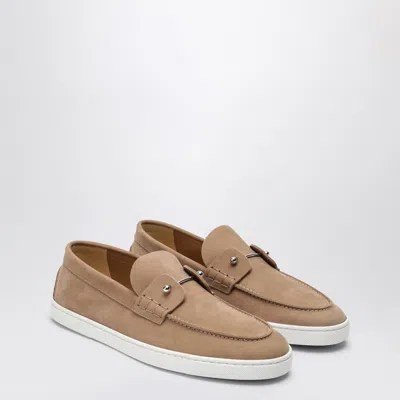 Shop Christian Louboutin Lionne-coloured Leather Chambeliboat Boat Shoes Men In Brown