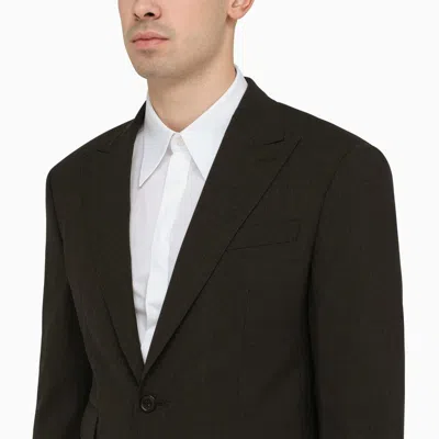 Shop Dsquared2 Dark Grey Single-breasted Wool Suit Men In Gray