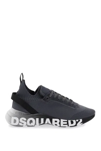 Shop Dsquared2 Fly Sneakers Men In Gray