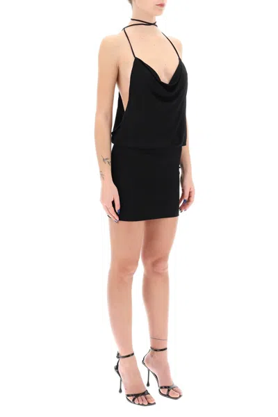 Shop Dsquared2 Viscose Jersey Mini Dress Women In Black