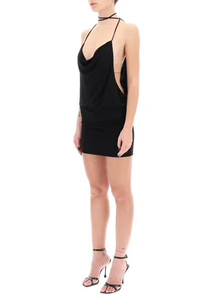 Shop Dsquared2 Viscose Jersey Mini Dress Women In Black