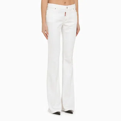 Shop Dsquared2 White Cotton Trousers Women