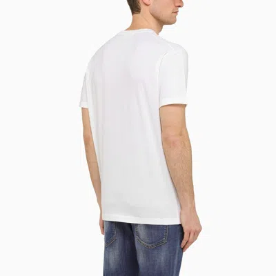 Shop Dsquared2 White T-shirt With Multicoloured Logo Men