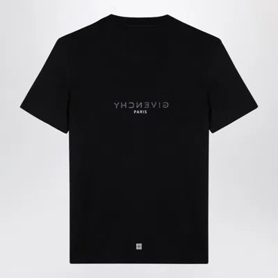 Shop Givenchy Reverse Black Cotton Oversize T-shirt With Logo Men
