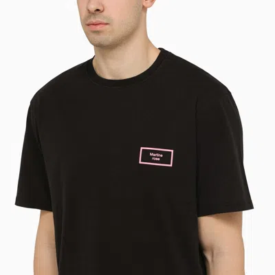 Shop Martine Rose Black Cotton T-shirt With Logo Men