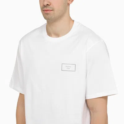 Shop Martine Rose Black Cotton T-shirt With Logo Men In White