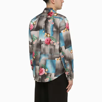 Shop Martine Rose Silk Floral Print Shirt Men In Multicolor