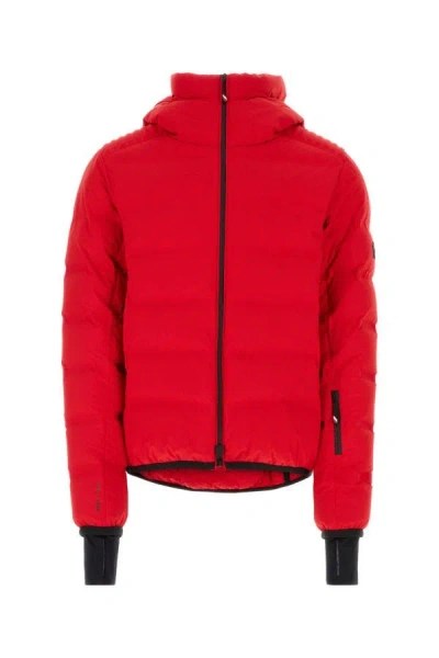 Shop Moncler Grenoble Man Red Stretch Nylon Lagorai Down Jacket