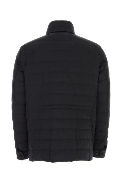Shop Moncler Man Black Stretch Nylon Arradon Down Jacket
