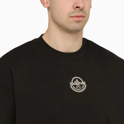 Shop Moncler X Roc Nation By Jay-z Black Cotton Sweatshirt With Logo Men