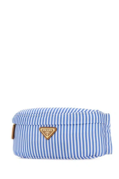Prada Printed Re-nylon Belt Bag In Multicolor