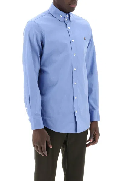Shop Vivienne Westwood Two Button Krall Shirt Men In Blue