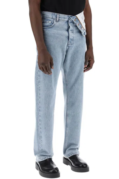 Shop Y/project Y Project Asymmetric Waist Jeans With Seven Women In Multicolor
