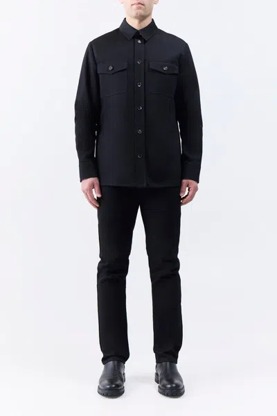 Gabriela Hearst Everly Overshirt In Black Organic Cotton In Black
