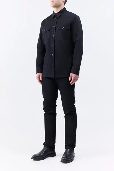 Gabriela Hearst Everly Overshirt In Black Organic Cotton In Black