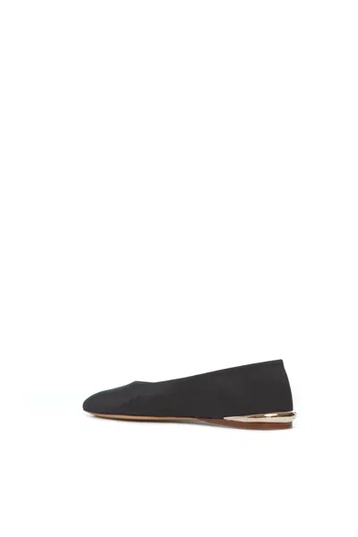 Shop Gabriela Hearst Fleur Ballerina Flat In Black Satin