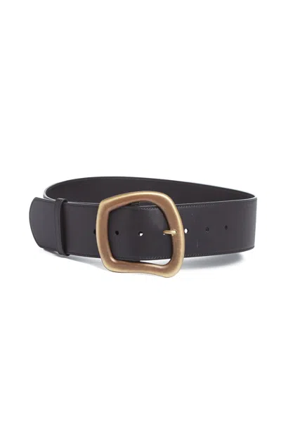 Shop Gabriela Hearst Large Simone Belt In Black Leather