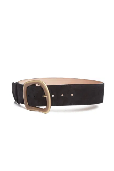 Gabriela Hearst Simone Suede Belt In Black