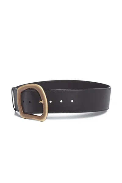 Gabriela Hearst Simone Leather Belt In Black