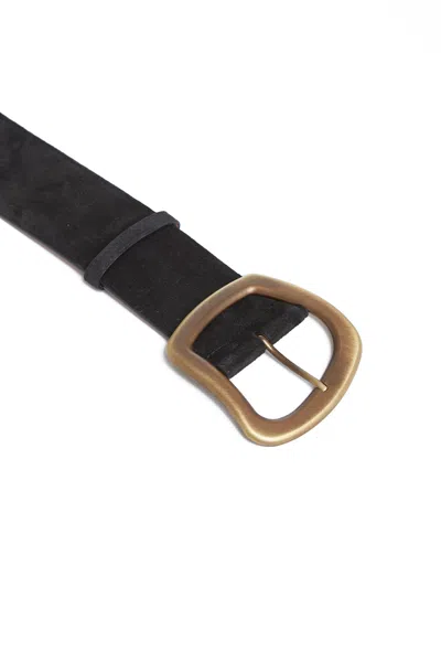 Gabriela Hearst Simone Suede Belt In Black
