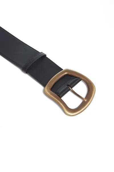 Gabriela Hearst Simone Leather Belt In Black