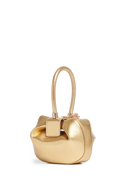 Shop Gabriela Hearst Metallic Demi Bag In Gold Nappa Leather
