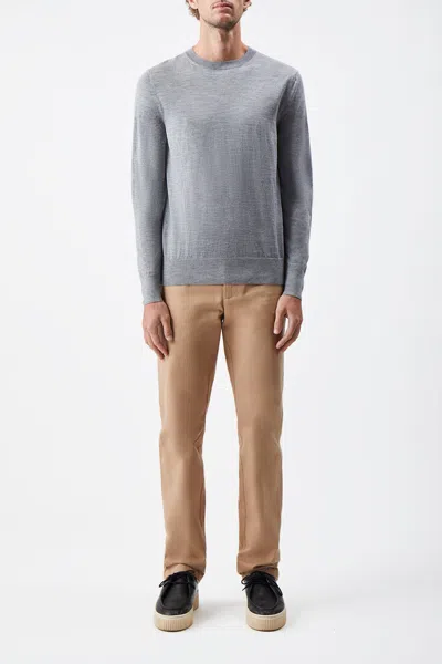 Gabriela Hearst Palco Knit Crewneck In Heather Grey Merino Wool In Heather Grey