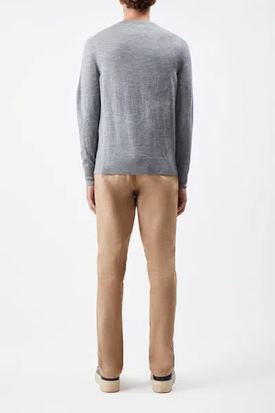 Gabriela Hearst Palco Knit Crewneck In Heather Grey Merino Wool In Heather Grey