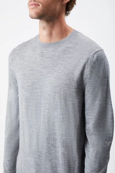 Gabriela Hearst Palco Knit Crewneck In Heather Grey Merino Wool In Heather Grey