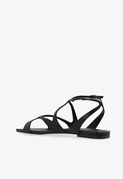 Jimmy Choo Ayla Flat Sandals In Black